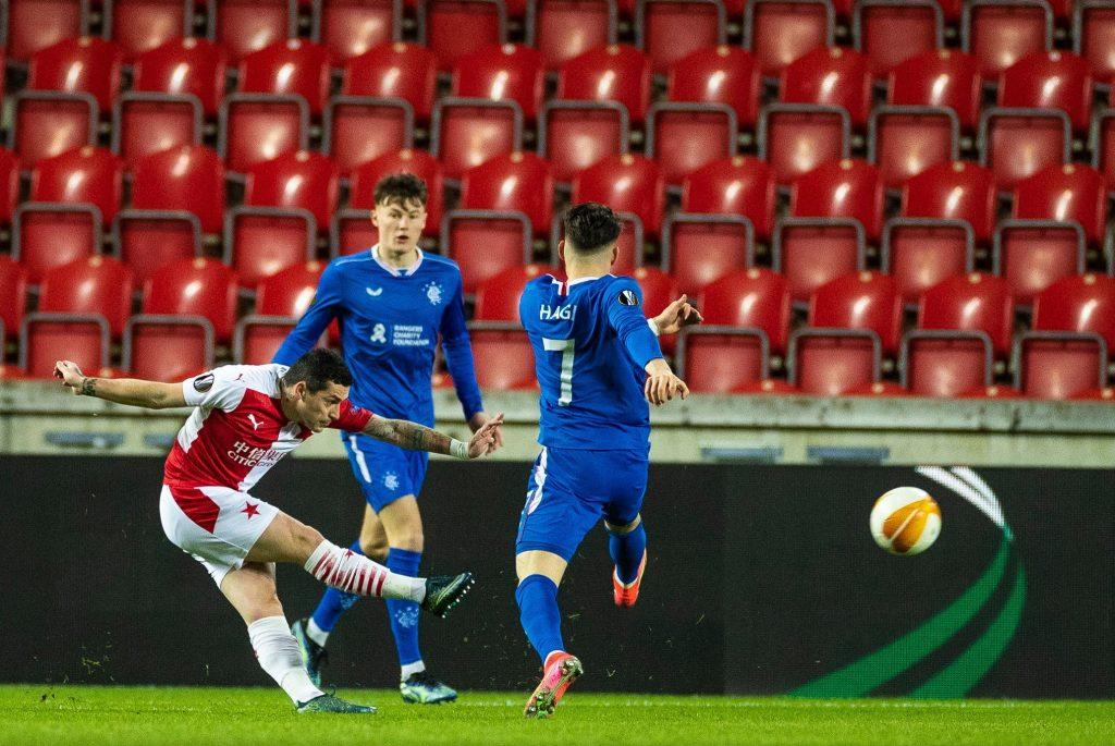 Slavia Prague v Rangers, UEFA Europa League Round of 16 1st Leg, Football, Sinobo Stadium, Prague, Czech Republic – 11 Mar 2021