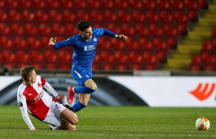 Slavia Prague v Rangers, UEFA Europa League Round of 16 1st Leg, Football, Sinobo Stadium, Prague, Czech Republic - 11 Mar 2021